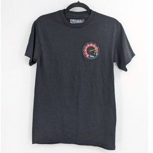 TFOX Brand Graphic Print Short Sleeve T-Shirt In Black Size Small